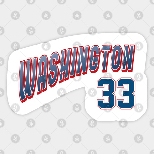 Retro Washington Number 33 Sticker by Cemploex_Art